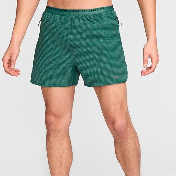 Nike Running Division Men's Green Dri-FIT 4" Brief-Lined Running Shorts Size XL - Picture 1 of 16